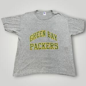 Vintage Russell Athletic T-Shirt Green Bay Packers Gray Men's Large Heather